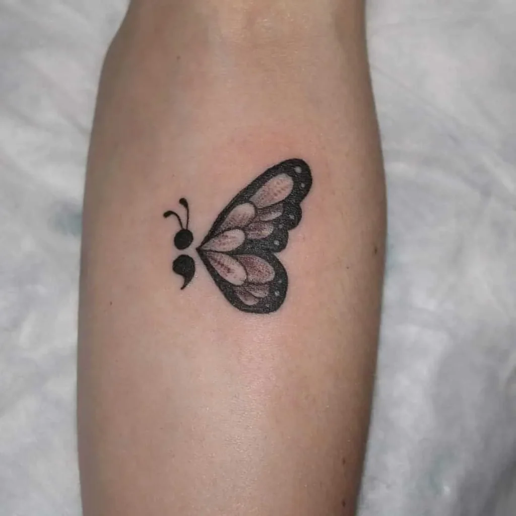 Hidden semicolon tattoo | Semicolon tattoo, Colon tattoo, Semicolon  butterfly tattoo